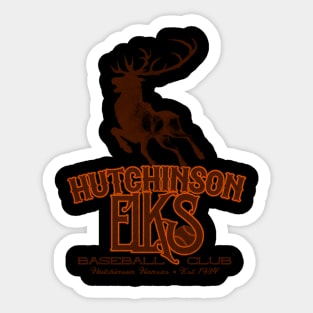 Hutchinson Elks Baseball Team Sticker